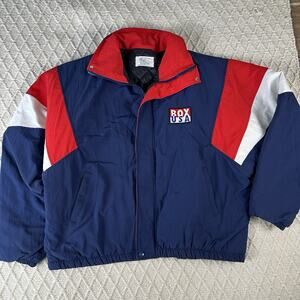 Vintage Jacket Shack USA Boxing Red White Blue Jacket Men’s Large Made in USA